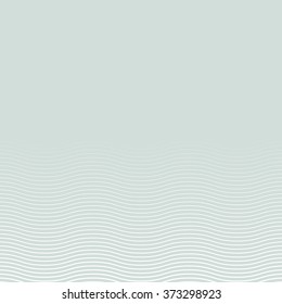 Seamless vector ornament. Modern geometric light blue pattern with repeating white wavy lines