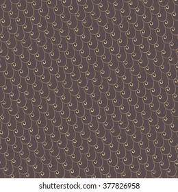 Seamless vector ornament. Modern geometric pattern with repeating golden waves