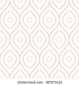 Seamless vector ornament. Modern geometric pattern with repeating dotted wavy lines