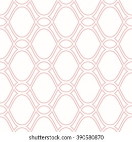 Seamless vector ornament. Modern geometric pattern with pink repeating wavy lines