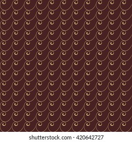 Seamless vector ornament. Modern geometric pattern with repeating golden waves