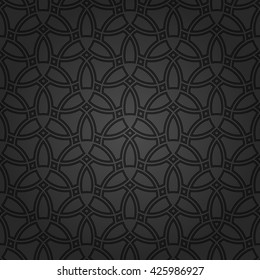 Seamless vector ornament. Modern geometric pattern with repeating elements. Dark geometric pattern