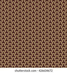 Seamless vector ornament. Modern geometric pattern with repeating elements. Brown and golden pattern