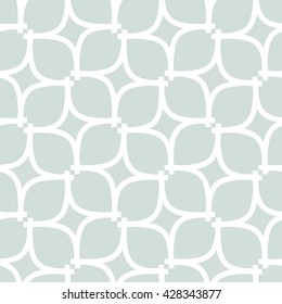 Seamless vector ornament. Modern geometric pattern with repeating elements. Light blue and white pattern
