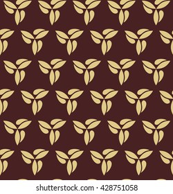 Seamless vector ornament. Modern geometric pattern with repeating golden elements