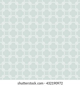 Seamless vector ornament. Modern geometric pattern with repeating elements. Light blue and white pattern