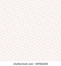 Seamless vector ornament. Modern geometric pattern with repeating elements. Light pink and white pattern