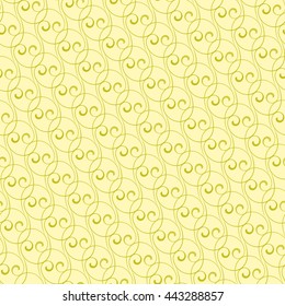 Seamless vector ornament. Modern geometric pattern with repeating golden waves