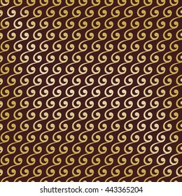 Seamless vector ornament. Modern geometric pattern with repeating golden waves