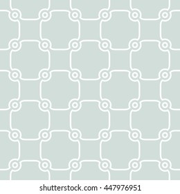Seamless vector ornament. Modern geometric pattern with repeating elements. Light blue and white pattern