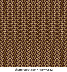 Seamless vector ornament. Modern geometric pattern with repeating elements. Brown and golden pattern