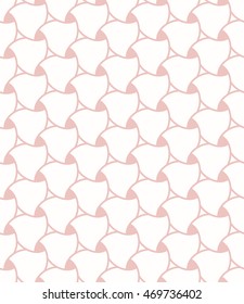 Seamless vector ornament. Modern geometric pattern with repeating elements. Pink and white pattern