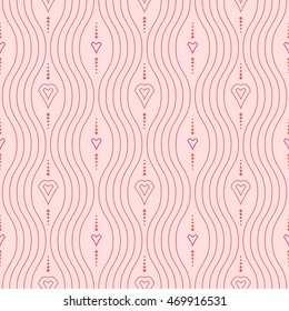 Seamless vector ornament. Modern geometric pattern with repeating elements. Pink pattern