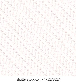Seamless vector ornament. Modern geometric pattern with repeating pink waves