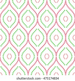 Seamless vector ornament. Modern geometric pattern with repeating colored wavy lines