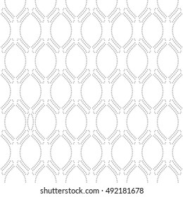Seamless vector ornament. Modern geometric pattern with repeating wavy silver lines