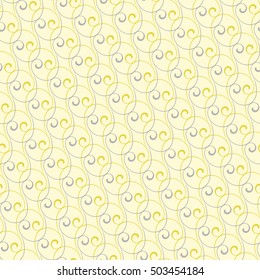 Seamless vector ornament. Modern geometric pattern with repeating golden and silver waves