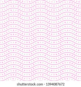 Seamless vector ornament. Modern light dotted background. Geometric modern pattern