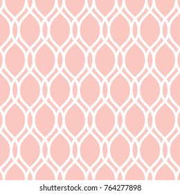 Seamless vector ornament. Modern pink and white background. Geometric modern pattern