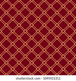 Seamless vector ornament. Modern stylish geometric linear pattern with golden color