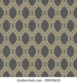 Seamless vector ornament. Modern stylish geometric golden pattern with repeating elements