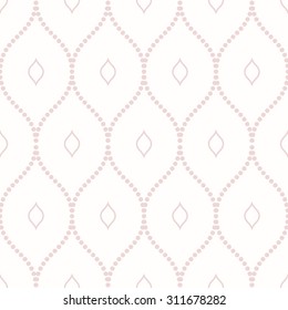 Seamless vector ornament. Modern stylish geometric pattern with repeating dotted wavy elements