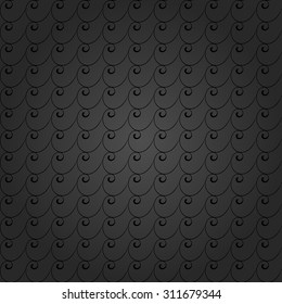 Seamless vector ornament. Modern stylish geometric pattern with repeating black wavy elements