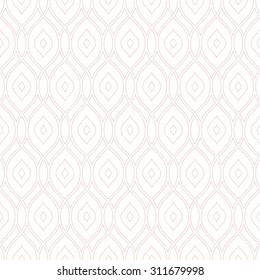 Seamless vector ornament. Modern stylish geometric pattern with repeating pink waves