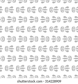 Seamless vector ornament. Modern stylish geometric pattern with repeating silver elements