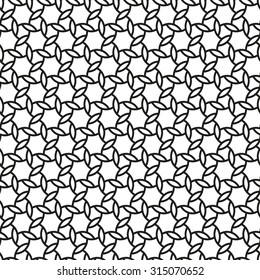 Seamless vector ornament. Modern stylish geometric black and white pattern with repeating elements