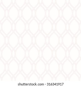 Seamless vector ornament. Modern stylish geometric pattern with repeating pink double wavy lines