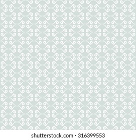 Seamless vector ornament. Modern stylish geometric light blue pattern with repeating white elements