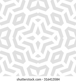 Seamless vector ornament. Modern stylish geometric pattern with repeating silver elements