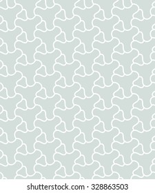 Seamless vector ornament. Modern stylish geometric light blue pattern with repeating white elements