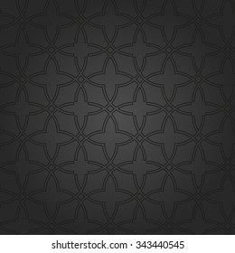 Seamless vector ornament. Modern stylish geometric dark pattern with repeating elements
