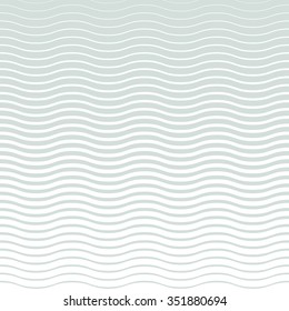 Seamless vector ornament. Modern stylish geometric light blue pattern with repeating white waves