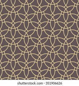 Seamless vector ornament. Modern stylish geometric pattern with repeating golden elements