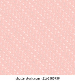 Seamless vector ornament. Modern wavy background. Geometric modern pink and white pattern