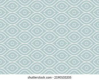 Seamless vector ornament. Modern wavy background. Geometric modern light blue and white dotted pattern