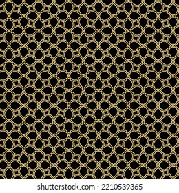 Nahtlose Vektorschmuck. Moderner, brauner, schwarz-goldener Hintergrund. Geometrisches, modernes Muster