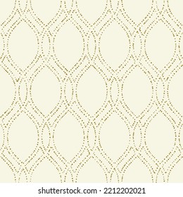 Seamless vector ornament. Modern wavy background. Geometric golden modern pattern