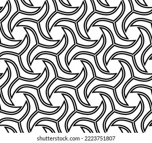 Ornamento vectorial sin foco. Fondo ondulado moderno. Patrón moderno geométrico blanco y negro