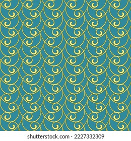 Seamless vector ornament. Modern wavy background. Geometric golden modern pattern