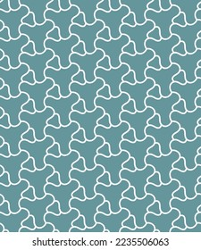 Nahtlose Vektorschmuck. Moderner, hellblauer und weißer Hintergrund. Geometrisches, modernes Muster
