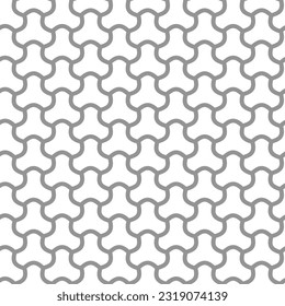Seamless vector ornament. Modern wavy background. Geometric modern silver pattern