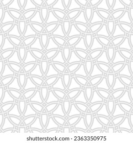 Seamless vector ornament. Modern wavy background. Geometric modern light pattern