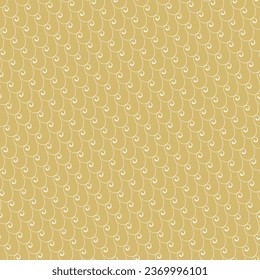 Seamless vector ornament. Modern wavy background. Geometric modern golden and white wavy pattern