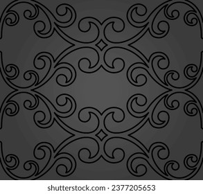 Nahtlose Vektorschmuck. Moderner, welliger Hintergrund. Geometrisches, modernes dunkles Muster