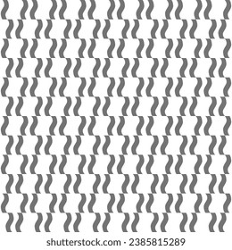 Seamless vector ornament. Modern wavy background. Geometric modern wavy gray and white pattern
