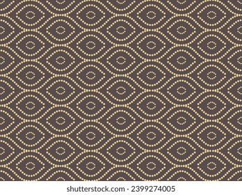 Seamless vector ornament. Modern wavy background. Geometric modern brown golden wavy pattern